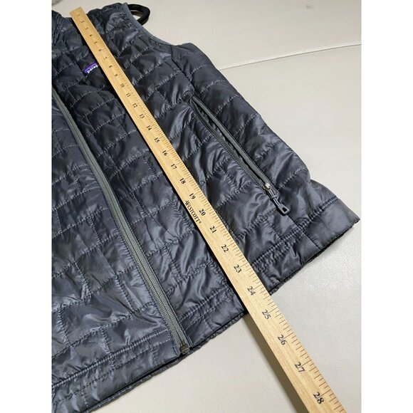 Patagonia Nano Puff vest Gray Men's Size Small Quilted Insulated Embroidered - Picture 6 of 16